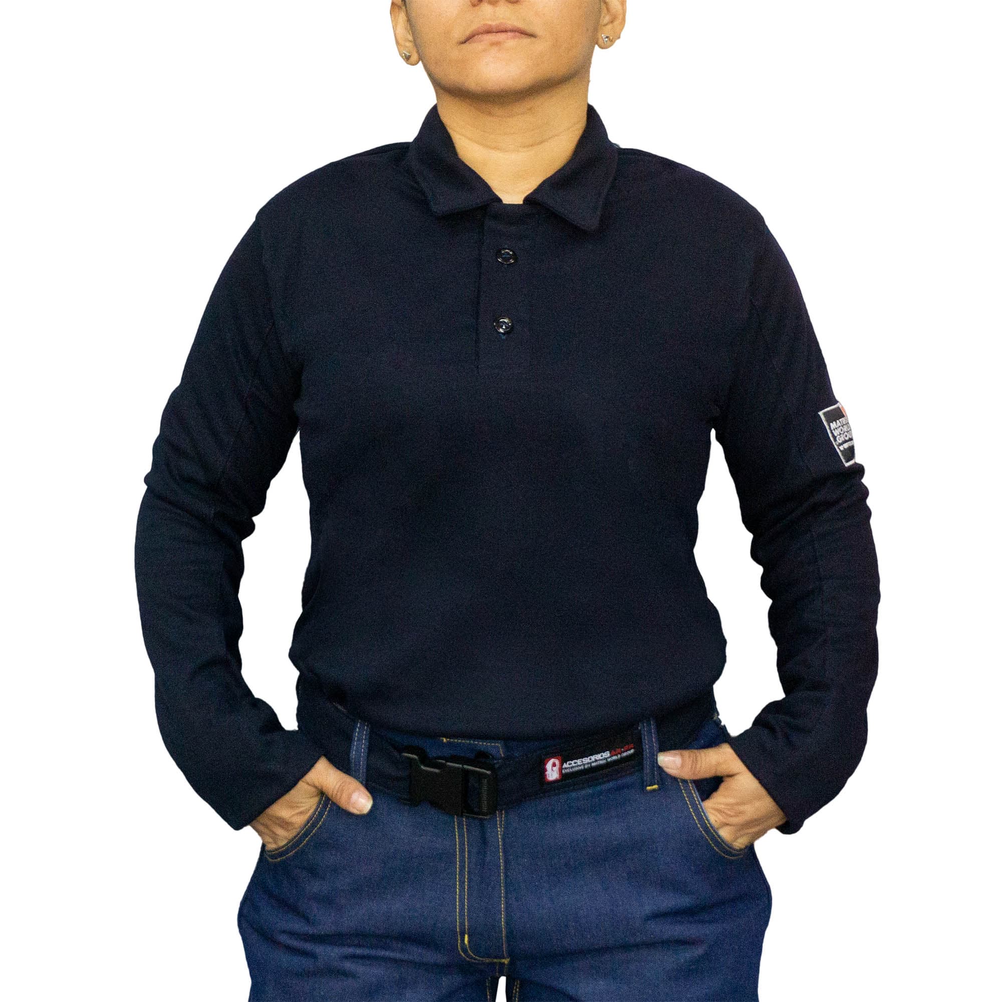 Polera Ignífuga Azul Navy – Mujer